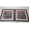 Image 1 : Framed Prints (2) : Antique Bicycle Theme (Measures : 17-3/4"H x 17-3/4"W)