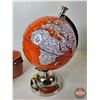 Image 3 : Light Up Globe w/Terracotta Planters (3)  (Globe Measures : 13"H)