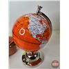 Image 4 : Light Up Globe w/Terracotta Planters (3)  (Globe Measures : 13"H)