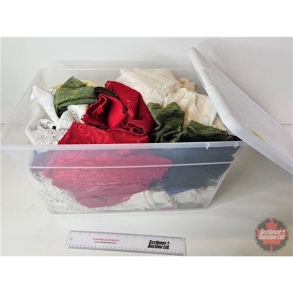 Store Display Doilies/Placemats/Clothes w/Tote (Tote Measures : 12"H x 22"W x 16"H)