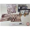 Image 1 : Home Décor Signs (6) w/Plate Holder  (Largest Sign Measures : 9-1/2"H x 9-1/2"W)