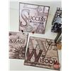 Image 2 : Home Décor Signs (6) w/Plate Holder  (Largest Sign Measures : 9-1/2"H x 9-1/2"W)