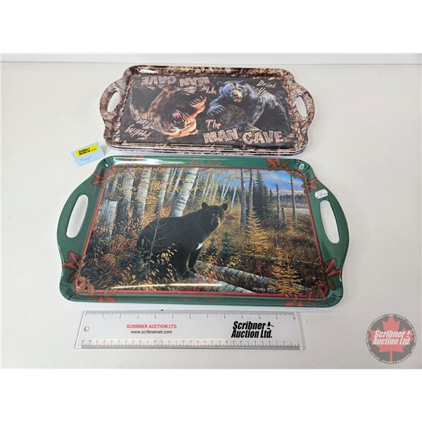 Bear Trays (4)  (Measures : 11-3/4"W x 19"L)