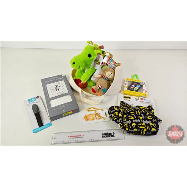 Children Toy Combo (7pcs) ; Plush Toys ; Milestone Blanket ; Snap-In-One Cloth Diaper ; etc