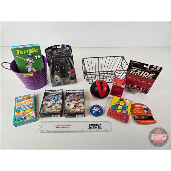 Toy Combo : Vintage Star Trek Figuring ; Bionicle's (2) ; Activity Books ; Wilson Ball ; Die-Cast Ca
