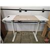 Image 11 : Electric Standing Desk w/Height Adjustment Control Panel, USB Charging Ports & Built In Power Bar  (