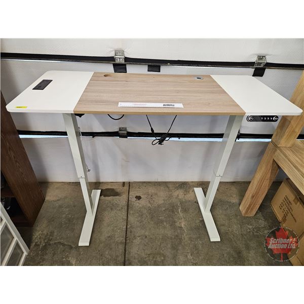 Electric Standing Desk w/Height Adjustment Control Panel, USB Charging Ports & Built In Power Bar  (
