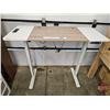 Image 1 : Electric Standing Desk w/Height Adjustment Control Panel, USB Charging Ports & Built In Power Bar  (