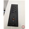 Image 5 : Electric Standing Desk w/Height Adjustment Control Panel, USB Charging Ports & Built In Power Bar  (