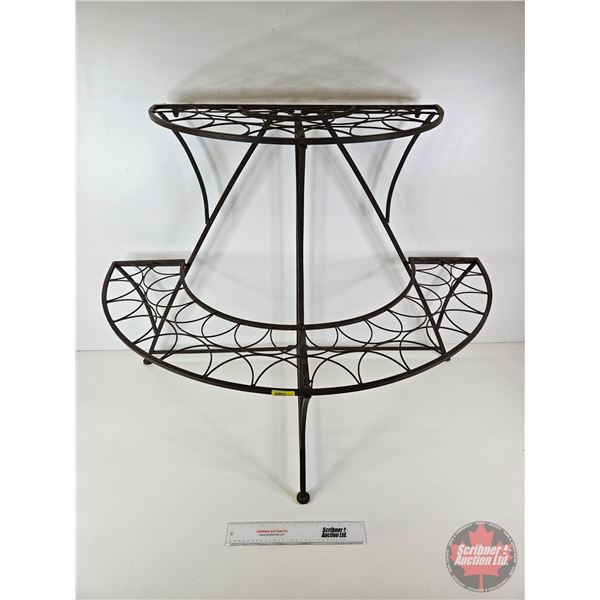 Semi-Circle Plant & Display Stand (Measures : 32"H x 43-1/2"W x 22"D)