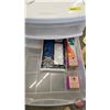 Image 3 : Plastic Rolling Storage Tower w/Contents  (Measures : 40"H x 13-1/2"W x 17"D)