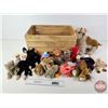 Image 1 : Wooden Crate Lot : Beanie Baby Collection (15)  (Crate Measures : 10-1/2"H x 19"W x 12"D)