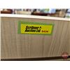 Image 5 : Maple Melamine Slatwall H-Gondola Display Merchandiser on Castors c/w 5 Glass Shelves (54-1/2"H x 49