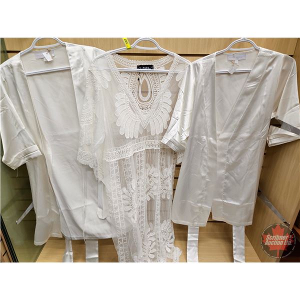 Silk Robes (2) (Size : XS) & Beach Lace Cover Up
