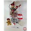 Image 1 : Christmas Decorations w/Basket Stand (Stand Measures : 32"H)