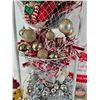 Image 4 : Christmas Decorations w/Basket Stand (Stand Measures : 32"H)