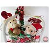 Image 7 : Christmas Decorations w/Basket Stand (Stand Measures : 32"H)