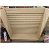 Image 2 : Maple Melamine Slatwall H-Gondola Display Merchandiser on Castors c/w 3 Glass Shelves (54-1/2"H x 49