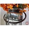 Image 5 : Glass Vases (3) w/Artificial Flowers  (Tallest Vase : 14"H)
