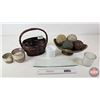 Image 1 : Home Décor Combo (11pcs) : Candle Holders, Basket, Décor Balls, etc