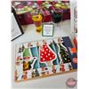 Image 7 : Christmas Décor Combo (64pcs) : Shaped Dishes; Tree Ornaments ; Batt Op Candle ; Cards ; etc