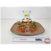 Image 1 : Glass Juice Pitcher & Cups : Oranges Motif c/w Décor Tray