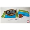 Image 1 : Home Décor Combo : Basket w/Stoneware Mugs & Lids/Coasters & Placemats (7)