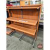 Image 1 : Modular Retail Shelving Unit on Castors c/w 14 Shelves (Measures : 55-1/2"H x 50-3/4"W x 31"D)
