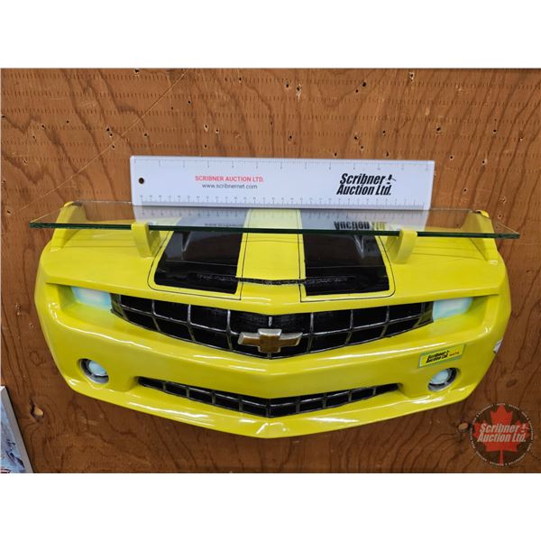 Chev Camaro 3-D Front  Wall Decor Shelf w/Sandle Mat (Measures : 8"H x 21"W x 6-1/4"W)