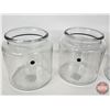 Image 5 : Red Hanging Plant Pots (2) & Clear Glass Jars (4) (Clear Jars Measure : 7-1/2"H)