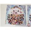 Image 2 : Hardboard Wall/Easleback Art : Hedgehogs (2) by Jenn Seeley (Measures : 12"H x 12"W)