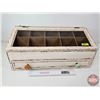 Image 1 : Vintage Style Wooden Tea Bag Organizer w/Drawer (Measures : 10"H x 22"W x 9"D)