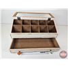 Image 4 : Vintage Style Wooden Tea Bag Organizer w/Drawer (Measures : 10"H x 22"W x 9"D)