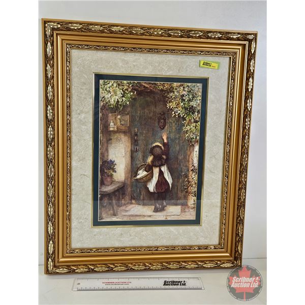 Framed Print : "The Visitor" by Arther Hopkins  (Measures : 24-1/2"H x 20-1/2"W)