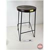 Image 1 : Industrial Style Metal & Wood Bar Stool  (Measures : 28"H)