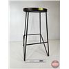 Image 2 : Industrial Style Metal & Wood Bar Stool  (Measures : 28"H)