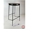 Image 4 : Industrial Style Metal & Wood Bar Stool  (Measures : 28"H)