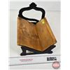 Image 5 : Vintage Style Cast Iron & Wood Bread Slicer  (Measures : 13"W)