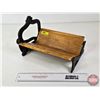 Image 6 : Vintage Style Cast Iron & Wood Bread Slicer  (Measures : 13"W)