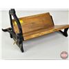 Image 7 : Vintage Style Cast Iron & Wood Bread Slicer  (Measures : 13"W)