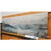 Image 1 : Large Painted Canvas Wall Art : Landscape  (Measures : 20"H x 60"W)