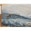 Image 2 : Large Painted Canvas Wall Art : Landscape  (Measures : 20"H x 60"W)