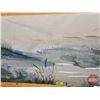 Image 3 : Large Painted Canvas Wall Art : Landscape  (Measures : 20"H x 60"W)