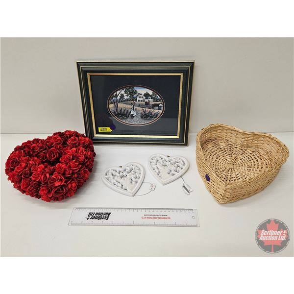 Framed Print : Anne of Green Gables w/Heart Shaped Home Décor  (Print Measures : 10-3/4"H x 13-3/4"W