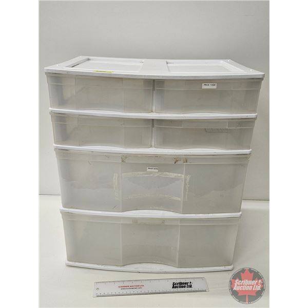 Plastic Organizer 6 Drawer Tower (Measures : 23"H x 20"W x 15"D)