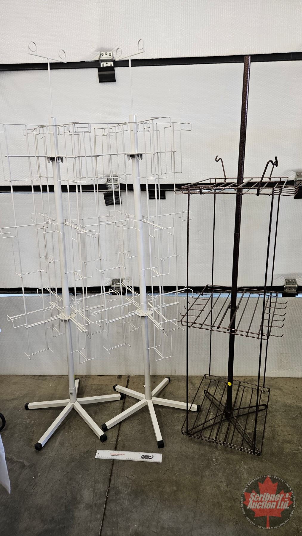 Round Wire Store Display Racks Rotating Wire Store Display Racks (3) (Tallest Measures : 72