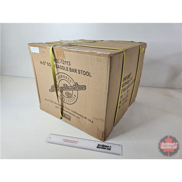 Harley Davidson Solo Saddle Bar Stool (NIB) (Same as Lot 9038)  (Box Measures : 14-1/2"H x 17-1/2"W 