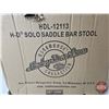 Image 2 : Harley Davidson Solo Saddle Bar Stool (NIB) (Same as Lot 9038)  (Box Measures : 14-1/2"H x 17-1/2"W 