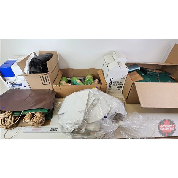 Large Variety Gift Supplies : Boxes, Ribbons, Mesh, Handled Paper Bags, Tissue Paper, etc