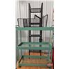 Image 1 : Home Décor Wire/Metal Racks (3) : Rolling Teal Cart, Counter Top Basket & 4 Tier Storage Rack (Talle